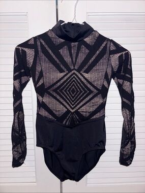 balera Beige and Black Dancewear Leotard/Costume